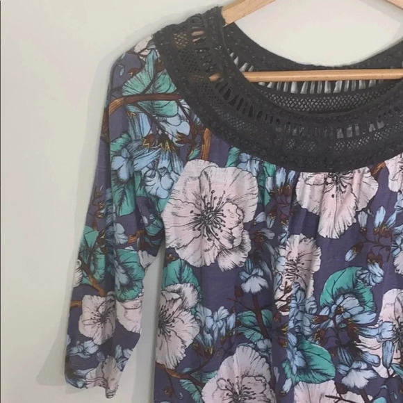 Anthropologie Meadow Rue Floral Print Top - Picture 3 of 8